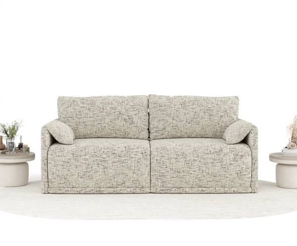 Schlafsofa mit Ecksofa Funktion Nappa Beige