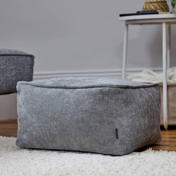 Hocker Chenille Amara Grau