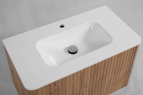Badezimmerschrank Rhein IV Braun - Gold - Holzwerkstoff - 61 x 64 x 44 cm