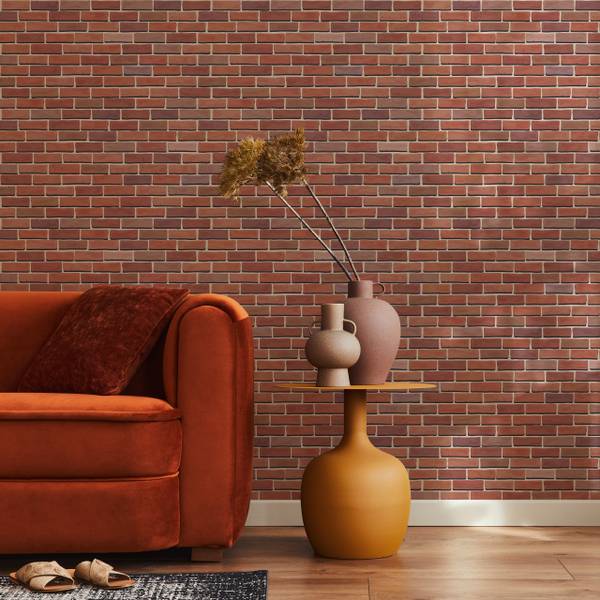 Vliesbehang BAKSTENENPATROON 3D Effect beige - bruin - vlies - 53 x 1000 x 1000 cm