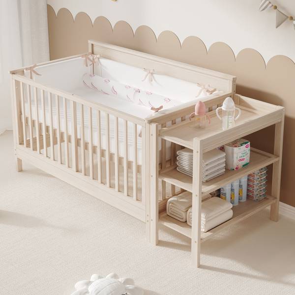 Babybett SafeNatur Ⅰ Braun - Kiefer - 75 x 90 x 185 cm