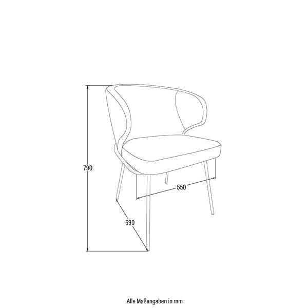 Esszimmerstuhl AMARA (6er Set) Beige