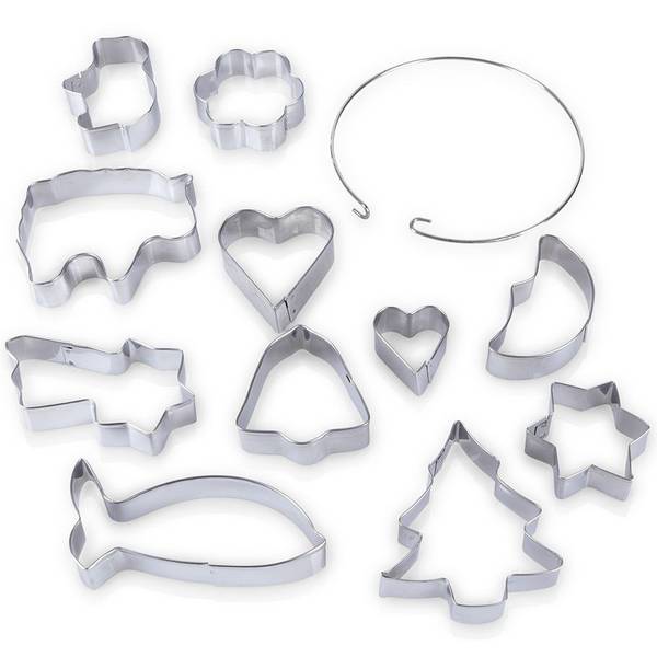 Ausstechformen 10er Set 259352 Silber - Metall - 8 x 18 x 18 cm