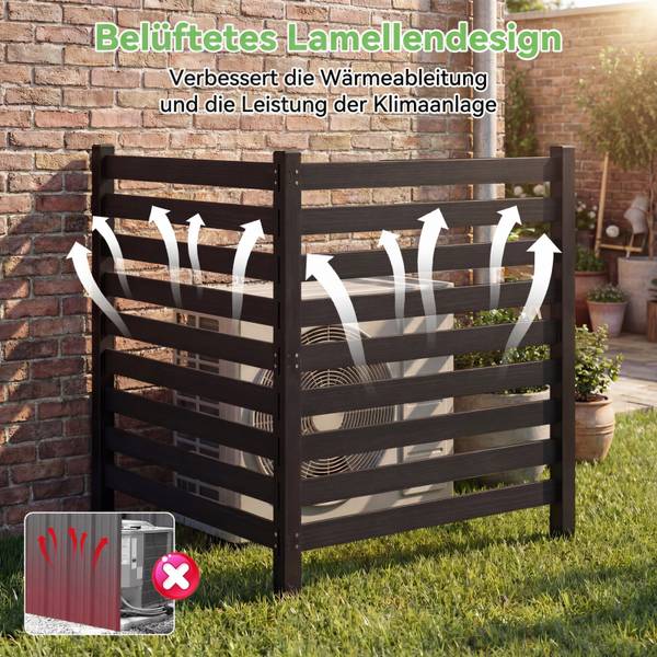Gartenzaun ZB35496 2-tlg. Schwarz