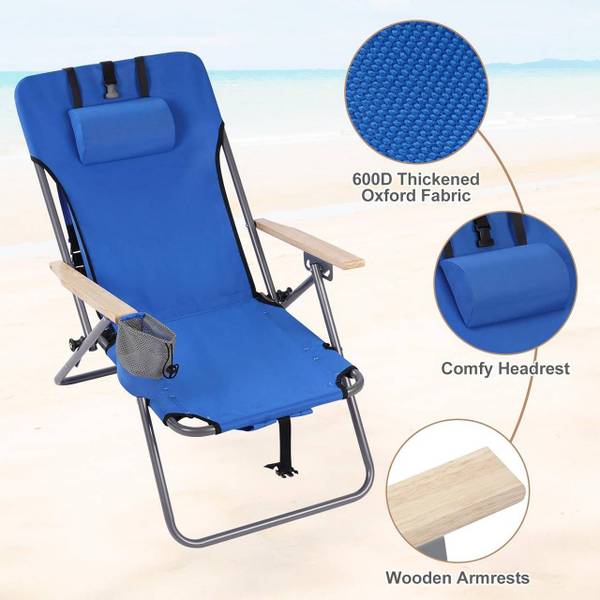 Campingstuhl Helmar Blau - Metall - Textil - 47 x 78 x 66 cm