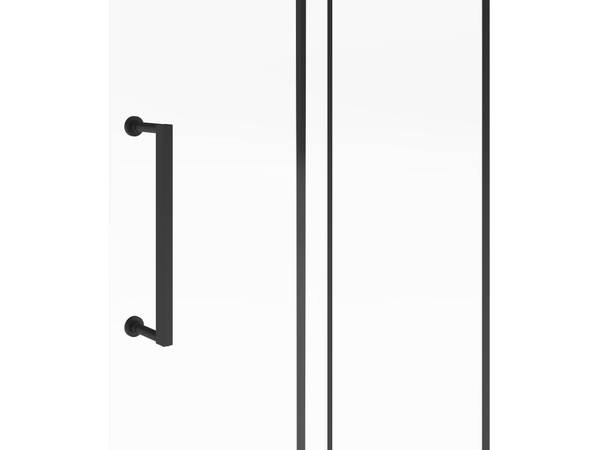 Duschwand YOREM Schwarz - Metall - 1 x 200 x 120 cm
