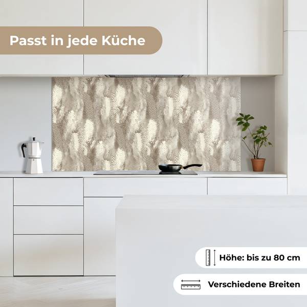 SPRITZSCHUTZ KÜCHE Wabenmuster 120 x 60 cm