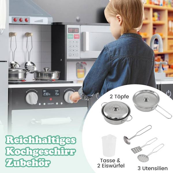 Kinderküche FB32457NZDE Grau - Massivholz - 30 x 90 x 120 cm
