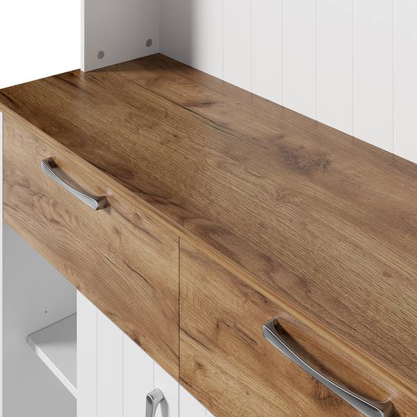 Sideboard Eurynom Ⅵ Braun - Weiß - Holzwerkstoff - 106 x 177 x 39 cm
