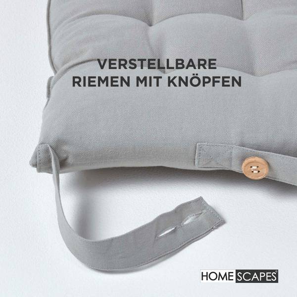 Stuhlkissen mit Knopf-Bändern, 4er-Set kaufen