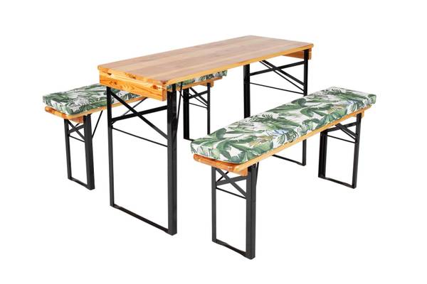 Picknicktisch Kissen Bliss - 2er set Grün - Polyester - 27 x 5 x 120 cm