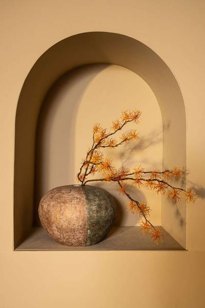 Vase Chareece Grau - Stein - 35 x 24 x 35 cm