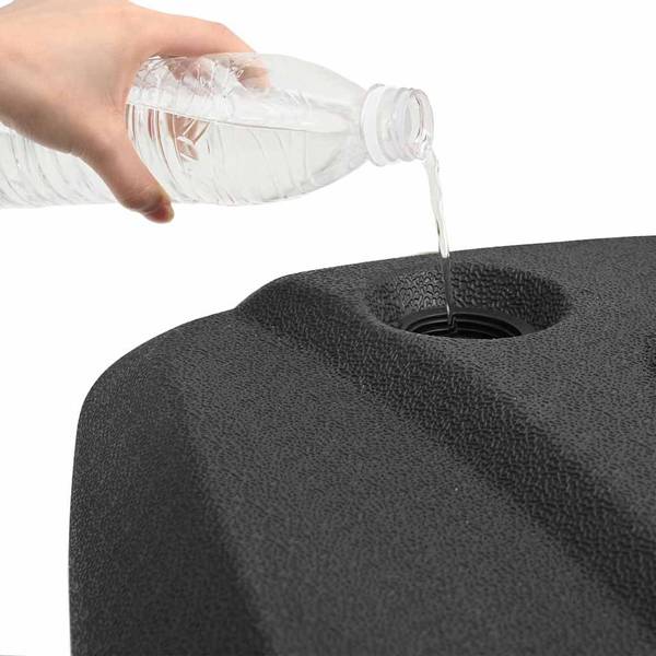 Sonnenschirmständer 43245 Schwarz - Kunststoff - 80 x 15 x 60 cm