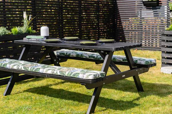 Picknicktisch Kissen Bliss - 2er set Grün - Polyester - 27 x 5 x 120 cm