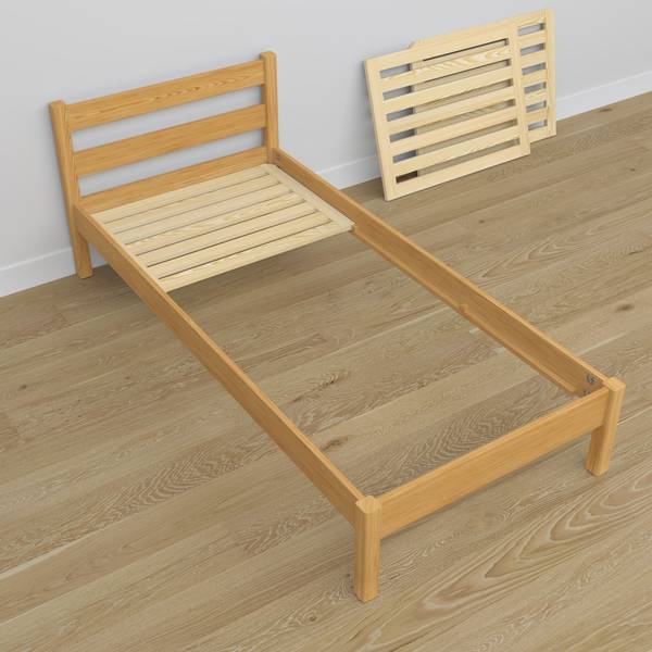 Einzelbett N01 mit Schublade Braun - 128 x 198 cm