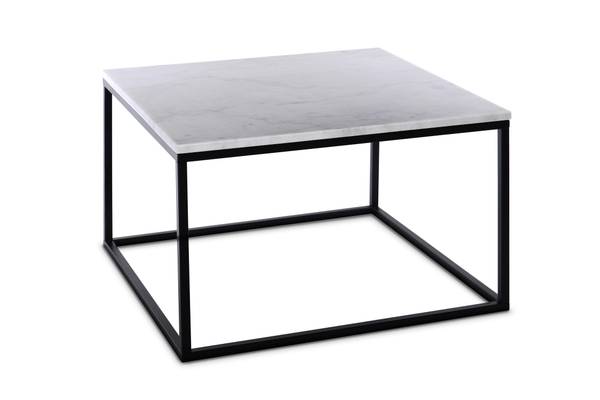 THIS & THAT Couchtisch Schwarz - Weiß - Marmor - 75 x 48 x 75 cm