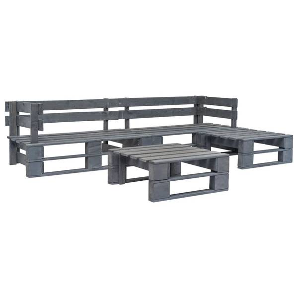 Mobilier de jardin 297743 (lot de 4) Gris