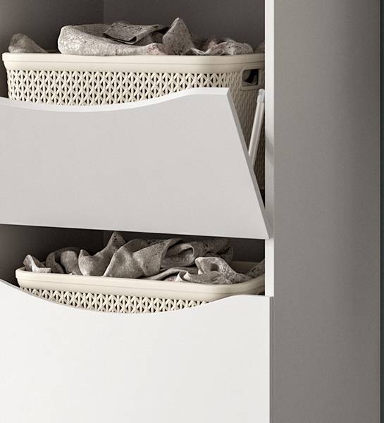 Waschmaschinenschrank Flexy 2-teilig Breite: 126 cm