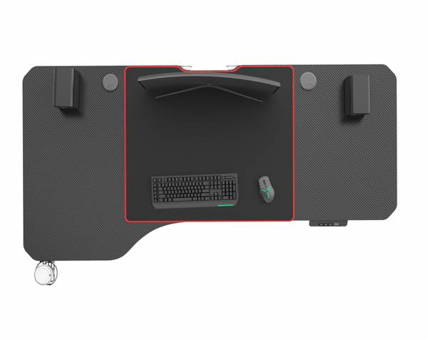 Gaming Schreibtisch SA-EL05-1675L-BLACK Schwarz - Holz teilmassiv - 160 x 75 x 75 cm