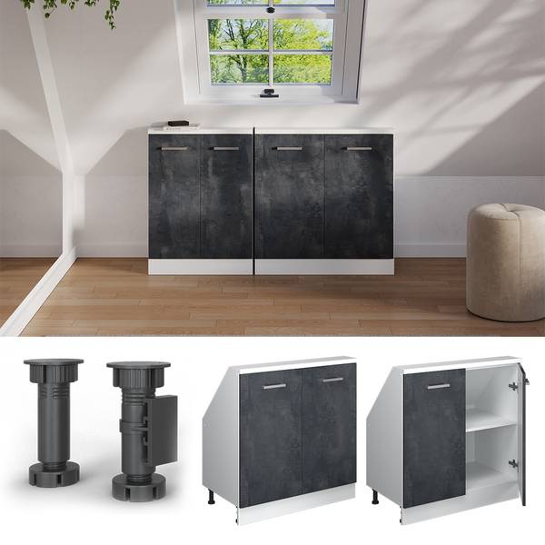 Keukenkast schuine RLine 58086 set van 1 80 x 46 cm