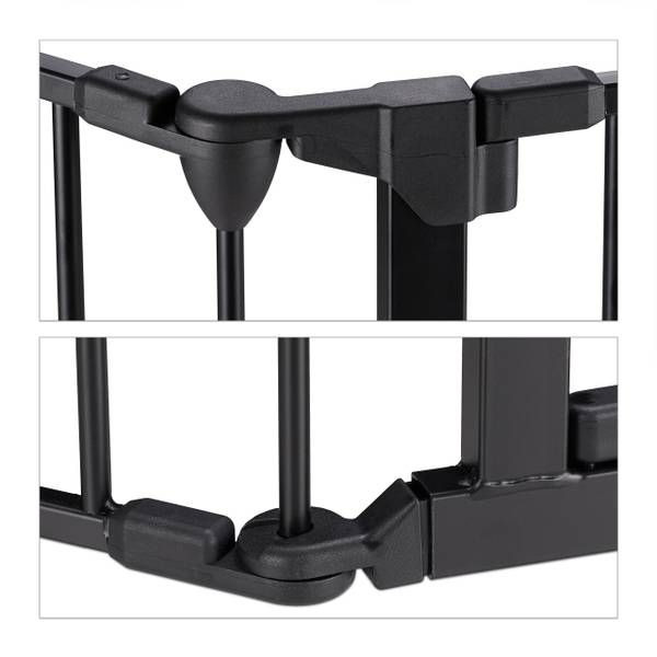 Haardscherm 5 panelen zwart - nylon - staal - 165 x 75 x 94 cm