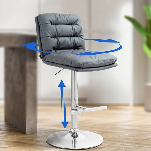 Barhocker Damar 2er Set Silber