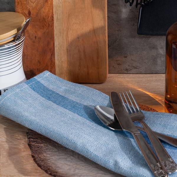 Küchentuch OLIVIA/11 Blau - Textil - 50 x 70 x 70 cm