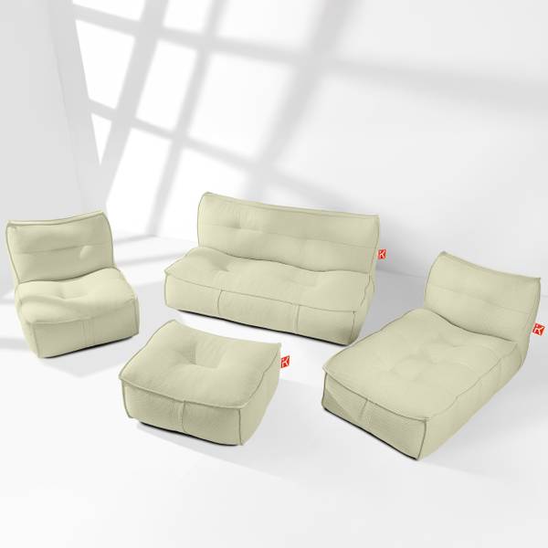 Tuinmeubelset LOVIA(set van 4) lichtgroen - wit