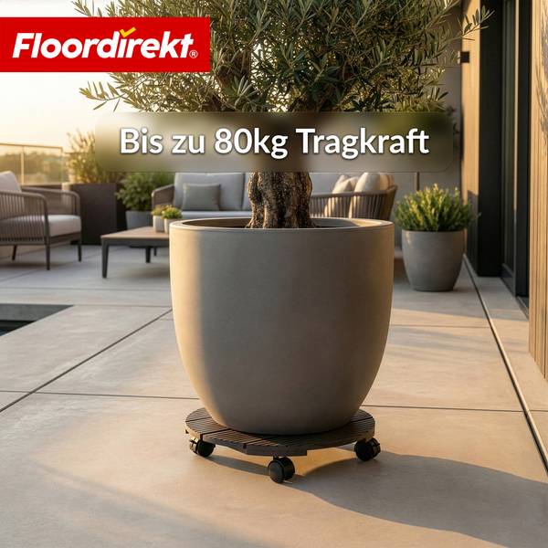 Pflanzenroller Countess Braun - Holzverbundwerkstoff - 30 x 8 x 30 cm