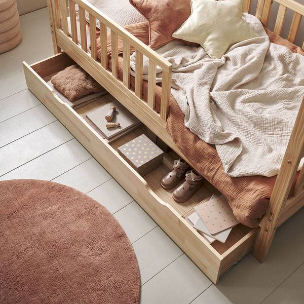 Kindervloerkleed TERRACOTTA bruin - textiel - 110 x 1 x 110 cm