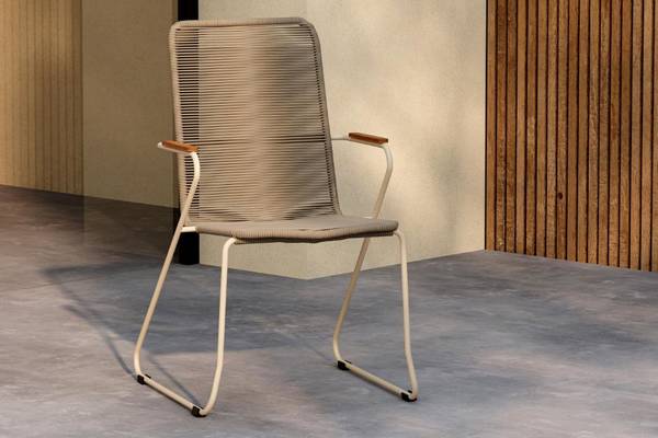 Chaise de jardin Bois Beige - Métal - 63 x 93 x 65 cm