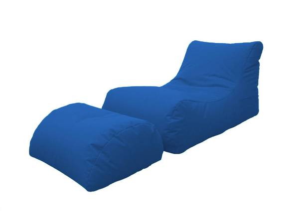 Pouf Crinum Blau - Metall - 120 x 60 x 80 cm