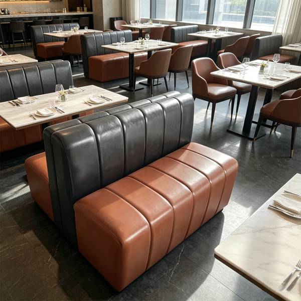 Sofa Y-06PINSE Braun - Kunstleder - 60 x 80 x 120 cm