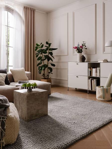 Tapis de laine Beads Gris - 120 x 170 cm