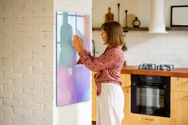 Memoboard Pastellfedern 60 x 120 cm