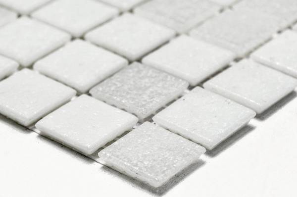 Mosaikfliesen 52-0103 Weiß - Glas - 31 x 33 x 33 cm