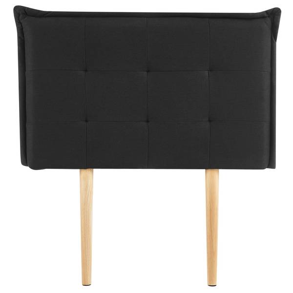 Kopfteil JALEYA Schwarz - Strukturstoff - 91 x 99 x 7 cm