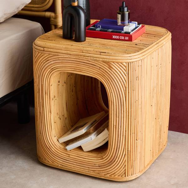 Beistelltisch Baya Beige - Rattan - 45 x 50 x 45 cm