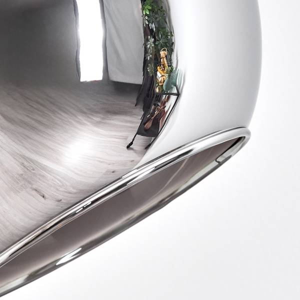 Stehlampe Cesaro Grau - Silber - Aluminium - Klarglas - 52 x 140 x 90 cm
