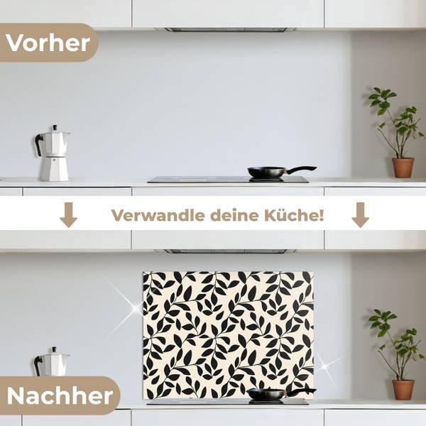 SPRITZSCHUTZ KÜCHE Blätter 70 x 55 cm
