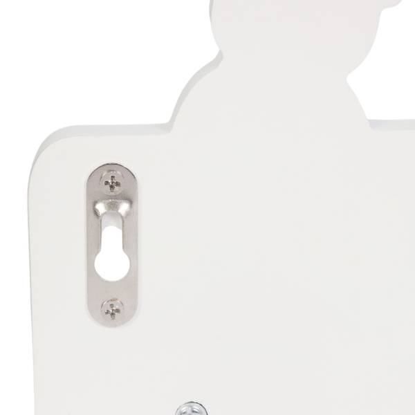 Kindergarderobe 4 Haken 15 x 38 cm Braun - Grau - Hellrosa