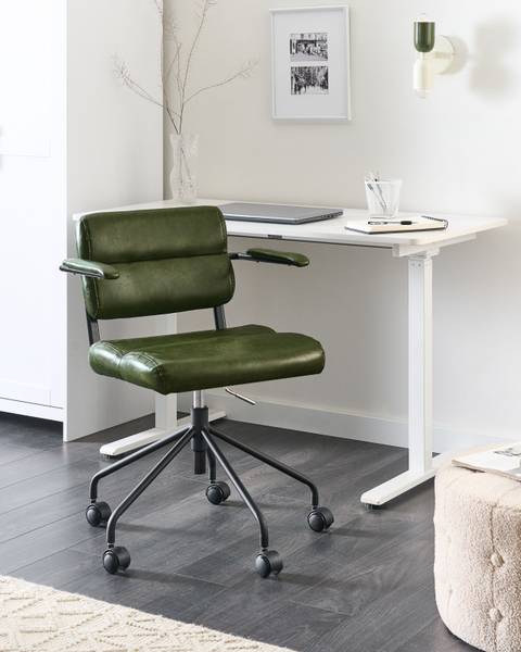 Chaise de bureau CANDOR Noir - Vert foncé - Vert - Argenté