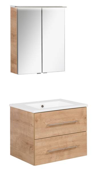 Badmöbel Set B.Perfekt Braun (3-teilig) Braun - Holzwerkstoff - 63 x 33 x 85 cm