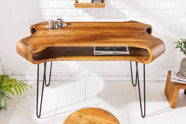 Schreibtisch ORGANIC LIVING Braun - Sheesham - 120 x 79 x 70 cm