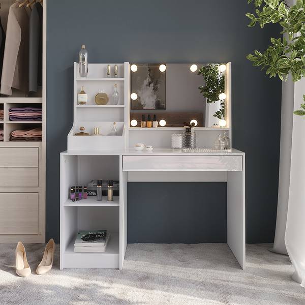 Kaptafel Sherry 57585 wit - plaatmateriaal op houtbasis - 120 x 76 x 51 cm