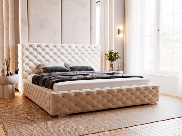 Polsterbett ASTRA Beige - Bronze - Liegefläche Breite: 200 cm