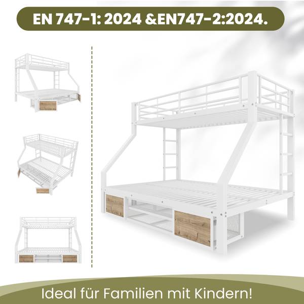 Etagenbett K-1151 Weiß