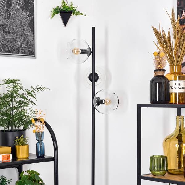 Stehlampe Cesaro Aluminium - Klarglas - 36 x 160 x 95 cm