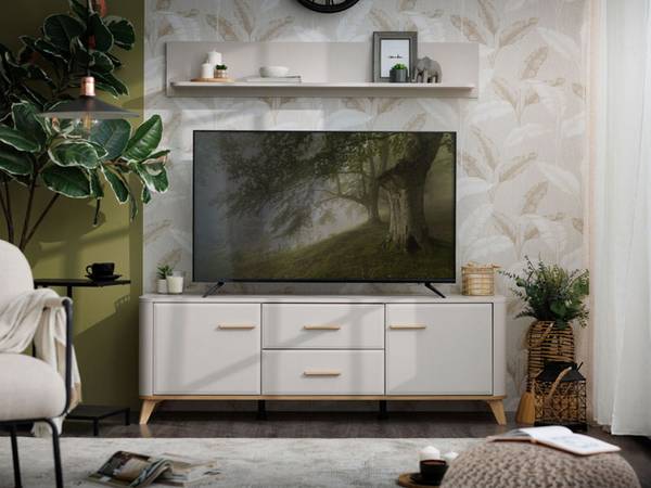 TV-Möbel Terento Beige - Holzwerkstoff - 40 x 53 x 154 cm