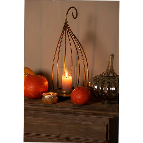 Teelichthalter Louk Gelb - Glas - 6 x 4 x 6 cm